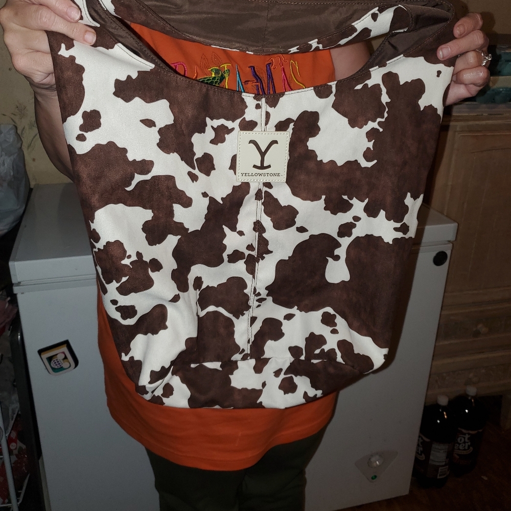 Yellowstone Brown and White Hobo Bag - Picture 4 of 5